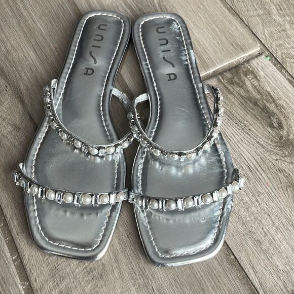 Unisa Sarai Flat Jeweled Sandals - Picture 2 of 6